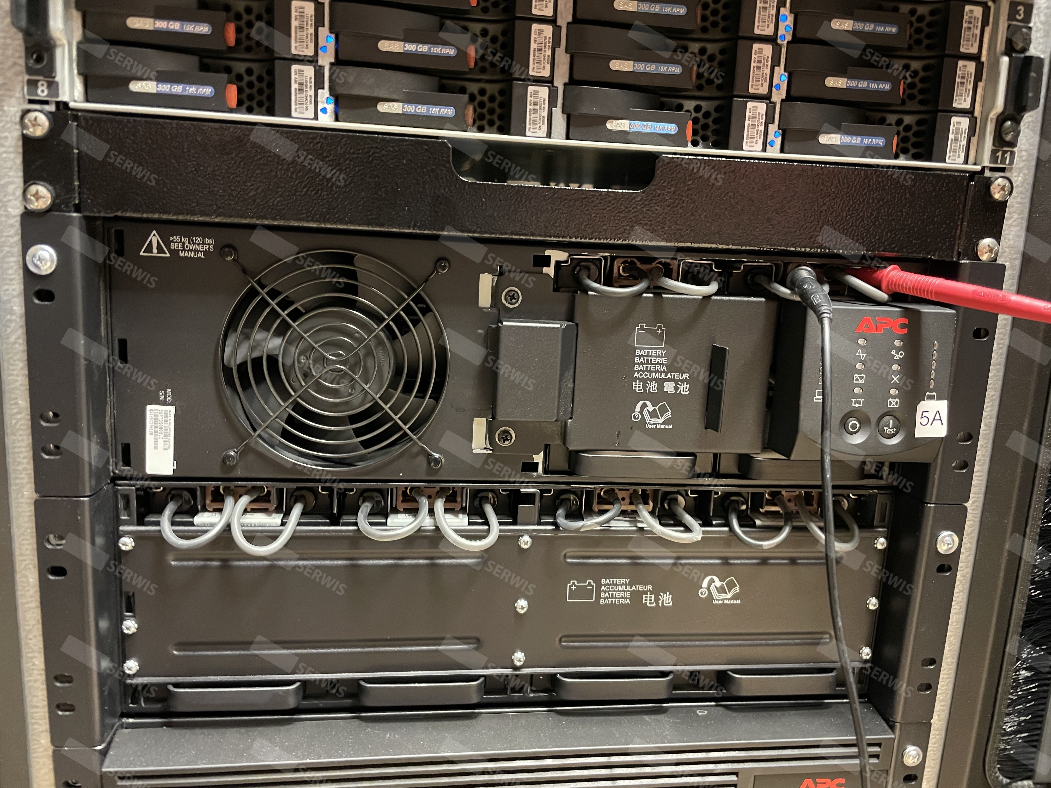 Przegląd i konserwacja zasilacza UPS APC w serwerowni