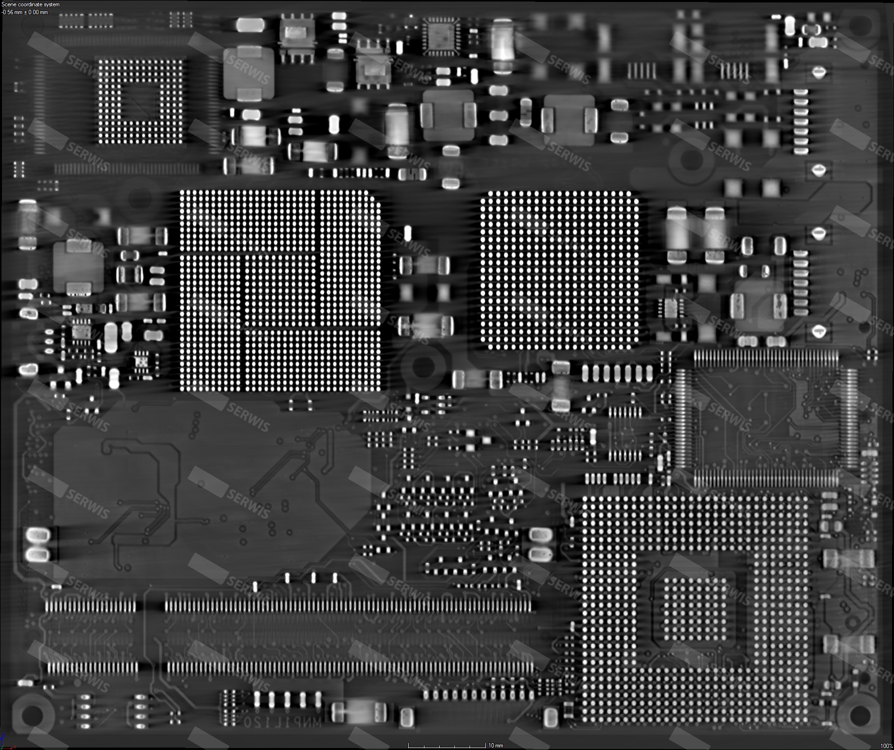 Zbliżenie na płytę główną z widocznymi elementami elektronicznymi