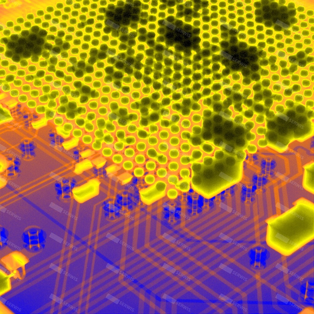 Mikroskopowe zbliżenie na strukturę nanotechnologiczną z heksagonalnym wzorem
